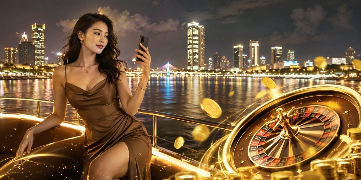 Bàn roulette trực tuyến và ly cà phê Việt Nam tại Đà Nẵng, người dùng trải nghiệm live casino