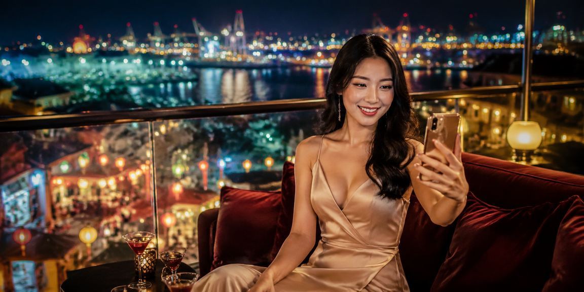 Người dùng tại Hải Phòng theo dõi kèo bóng đá và cá cược qua điện thoại tại chợ đêm