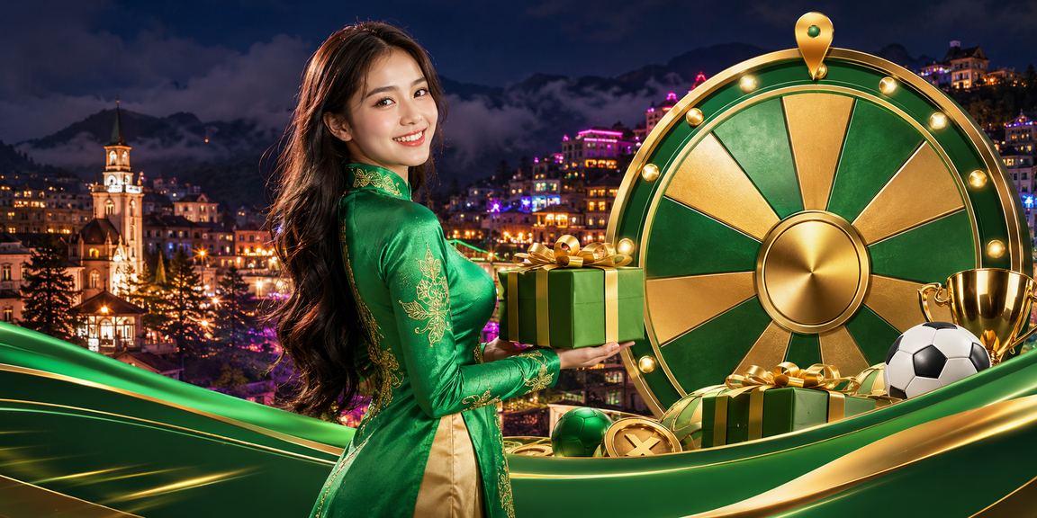Người chơi cá cược đang theo dõi bảng tỷ lệ cược và kết quả tại Sapa trong trang phục áo dài truyền thống